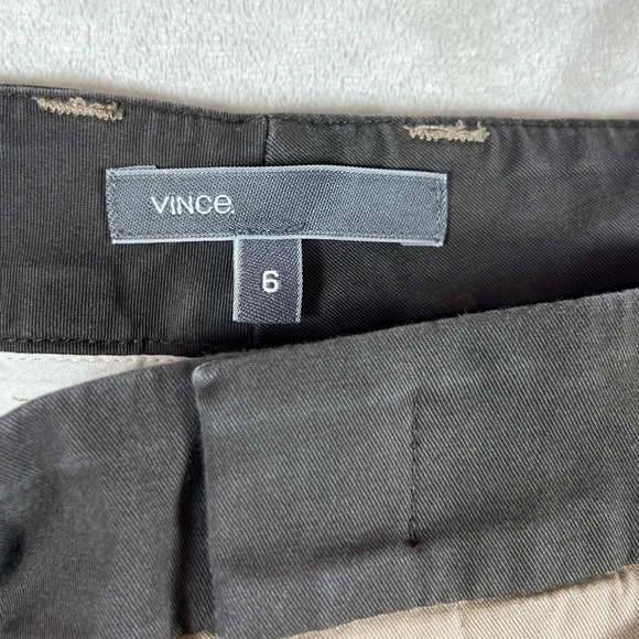 Vince Size 6 Camel Brown Two Tone Classic Cotton Trouser Pants C12 - Picture 4 of 10